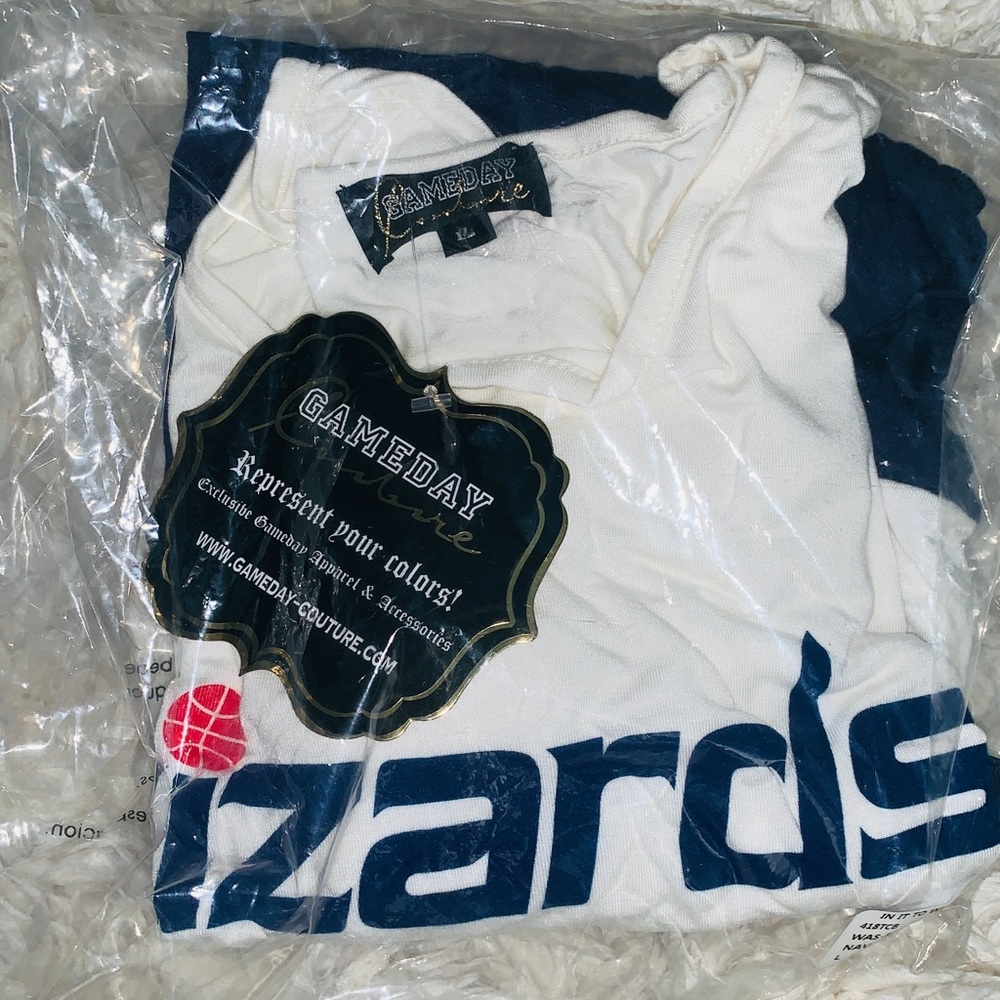 New Washington Wizards Navy & White Colorblock Long Sleeve T-Shirt XL, L, Medium